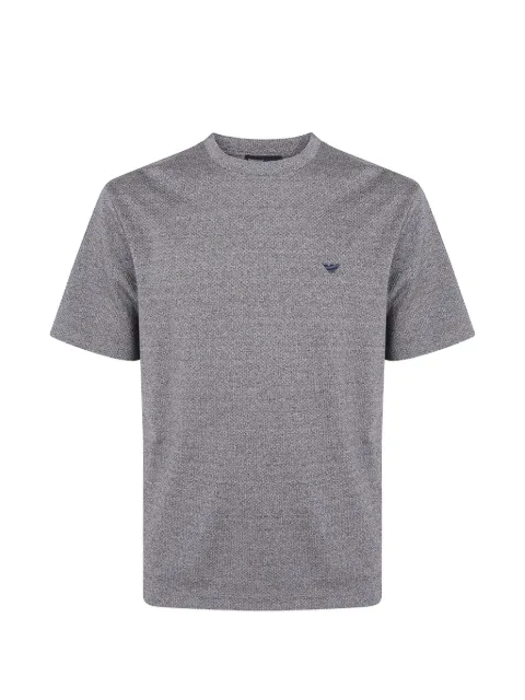 Emporio Armani logo-embroidered cotton T-shirt Grey EM005701AF30296