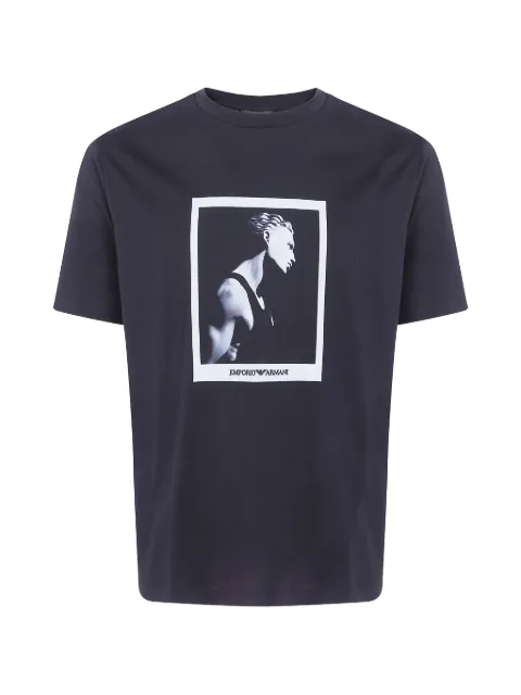 Emporio Armani graphic-print T-shirt Black EM006931AF23082