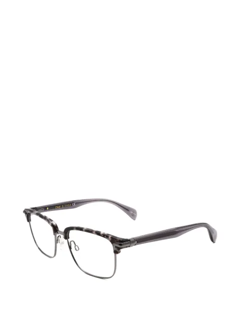 RAG & BONE EYEWEAR havana tortoiseshell-effect square-frame glasses Grey RNB7038