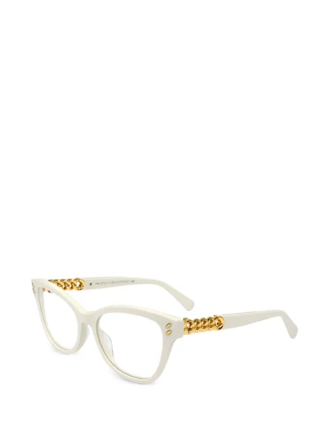 Stella McCartney Falabella chain cat-eye glasses Neutrals SC50005I