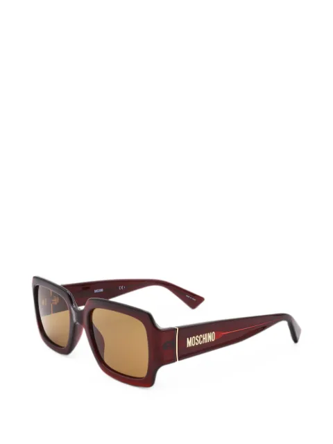 Moschino Eyewear logo-print square-frame sunglasses Red MOS063SC9A53