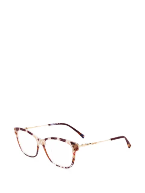 MISSONI EYEWEAR geometric-frame glasses Gold MIS0006