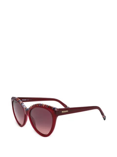 MISSONI EYEWEAR zigzag-trim cat-eye sunglasses Red MIS0088SSR857