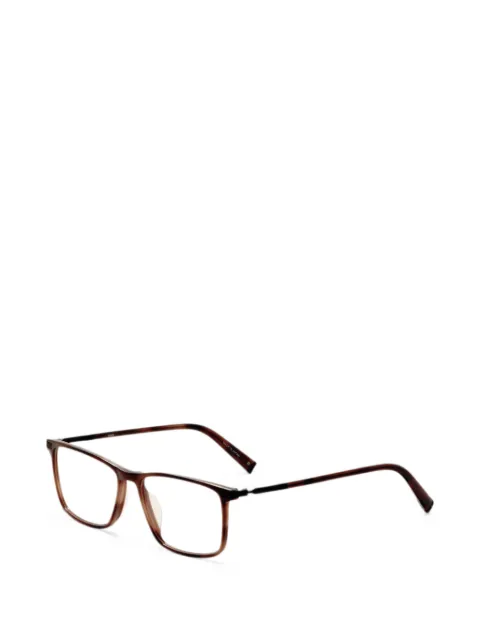 John Varvatos tortoiseshell-effect rectangle-frame glasses Brown V4085