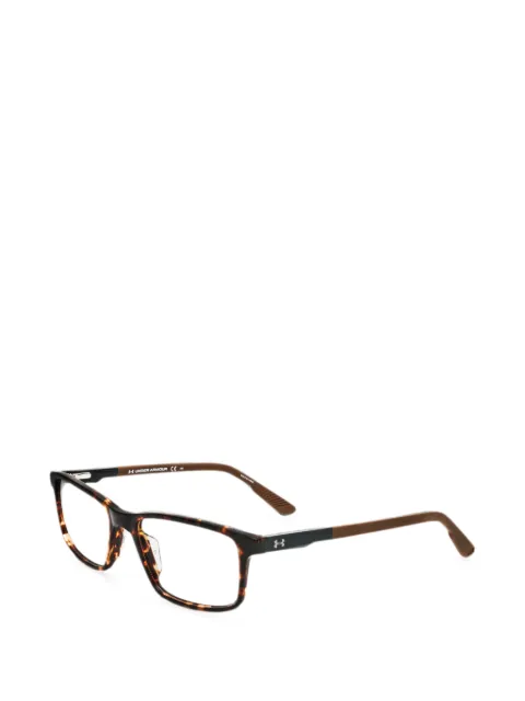 Under Armour tortoiseshell-effect rectangle-frame glasses Brown UA500908654