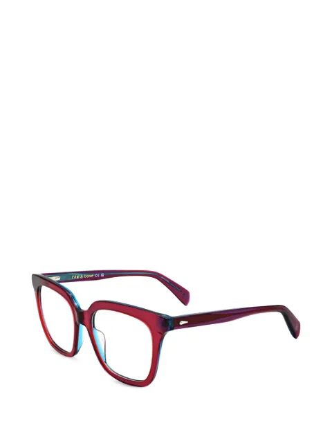 rag & bone squared-frame glasses Red RNB3076G