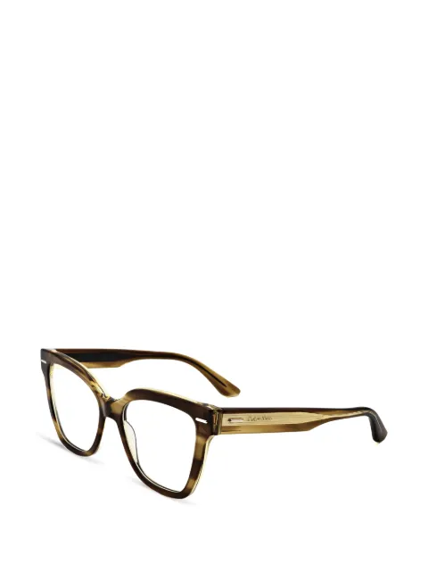 Calvin Klein striped cat-eye glasses Brown CK23543317