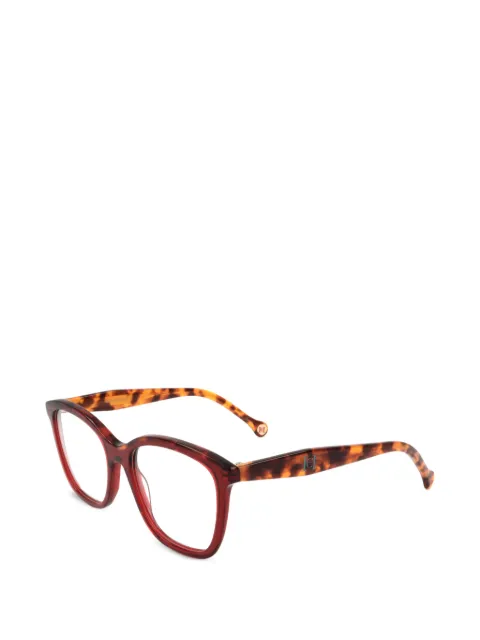 Carolina Herrera tortoiseshell-effect square-frame glasses Red HER0146YDC52