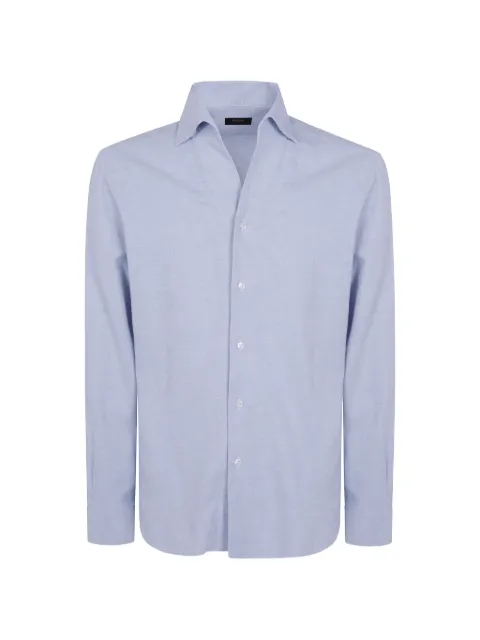 Barba button-up long-sleeve shirt Blue NSFR2P0157080U03