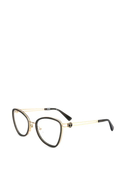 Moschino Eyewear logo-plaque cat-eye glasses Black MOS5843Y552