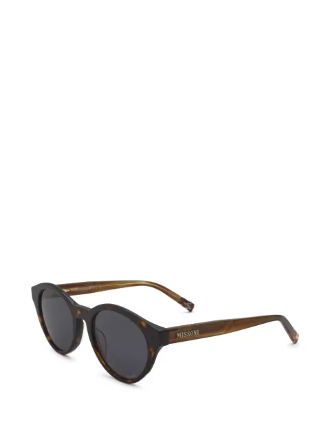 MISSONI EYEWEAR tortoiseshell-effect round-frame sunglasses Brown MIS0030S2OK49