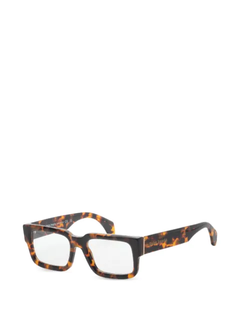 Palm Angels Eyewear tortoiseshell-effect rectangle-frame glasses Brown PERJ003F24PLA001600054