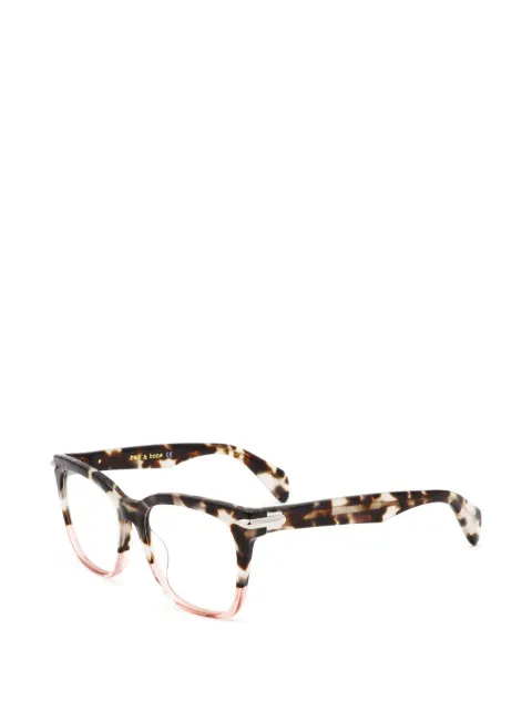 rag & bone tortoiseshell-effect square-frame glasses Brown RNB3015ACI52