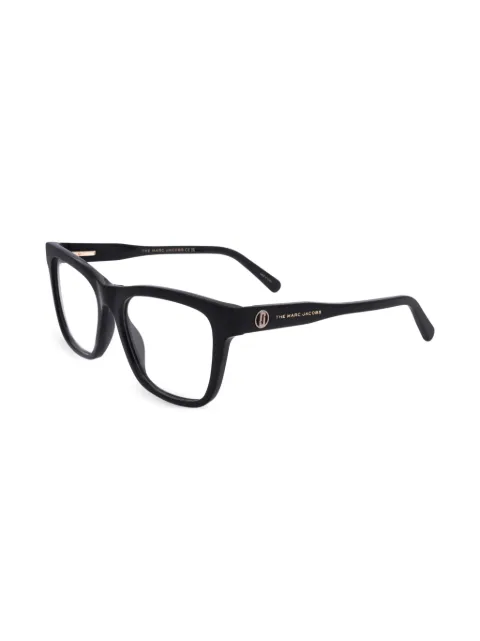 Marc Jacobs Eyewear logo-plaque square-frame glasses Black MARC63080752
