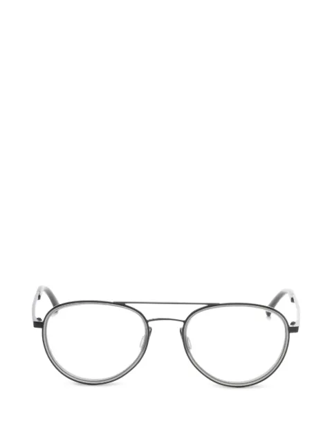 Porsche Design round-frame double-bridge glasses Grey P836653A