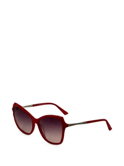 Swarovski crystal-embellished geometric-frame sunglasses Red SK01065772B