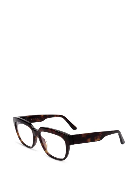 Marni Eyewear tortoiseshell-effect square-frame glasses Brown ME261521954