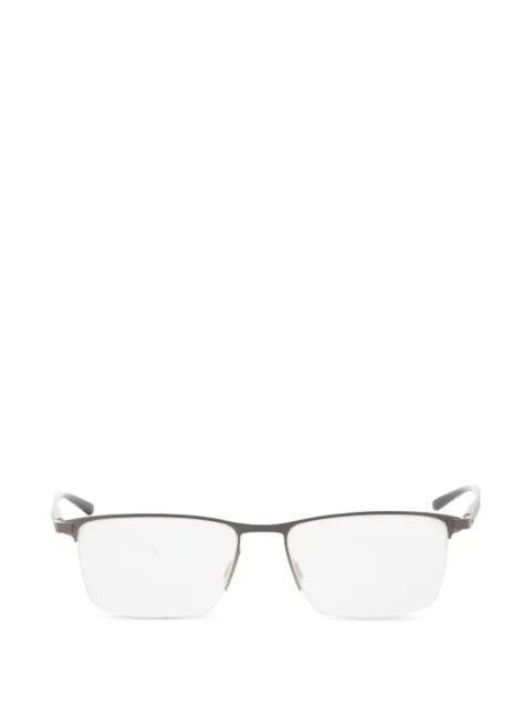 Porsche Design half-rim rectangle-frame glasses Grey P837156B