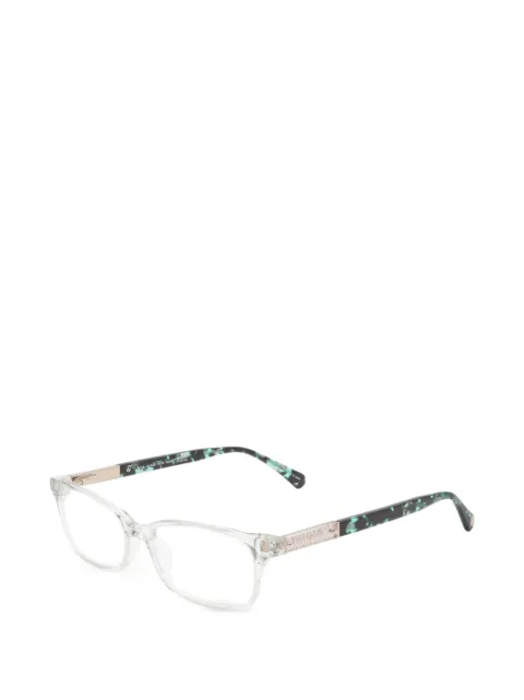 Kate Spade tortoiseshell-effect rectangle-frame glasses White LAUREL1ED52