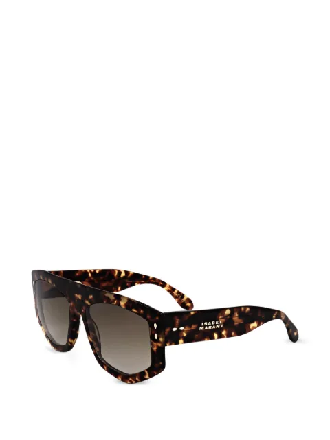 ISABEL MARANT tortoiseshell-effect geometric-frame sunglasses Brown IM0154S08656