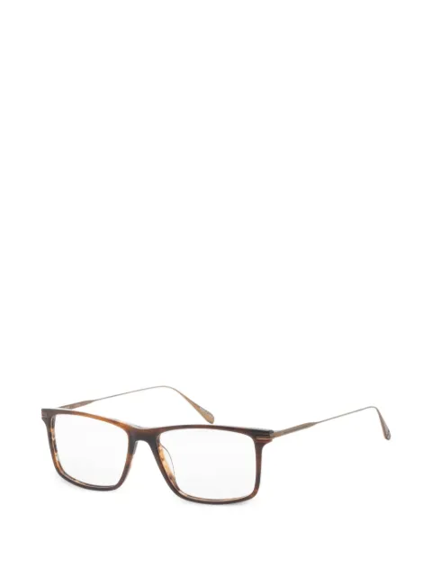 John Varvatos tortoiseshell-effect rectangle-frame glasses Brown V403560BRO