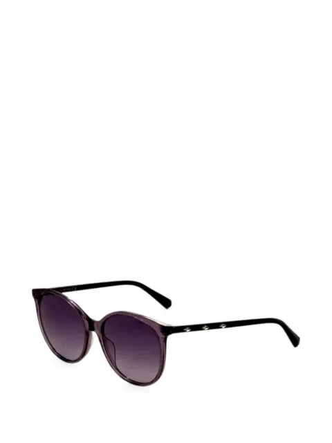 Swarovski crystal-embellished round-frame sunglasses Black SK01215674F