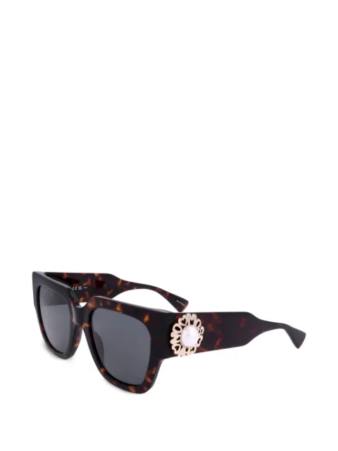Moschino tortoiseshell-effect logo-plaque sunglasses Brown MOS153SUS08652