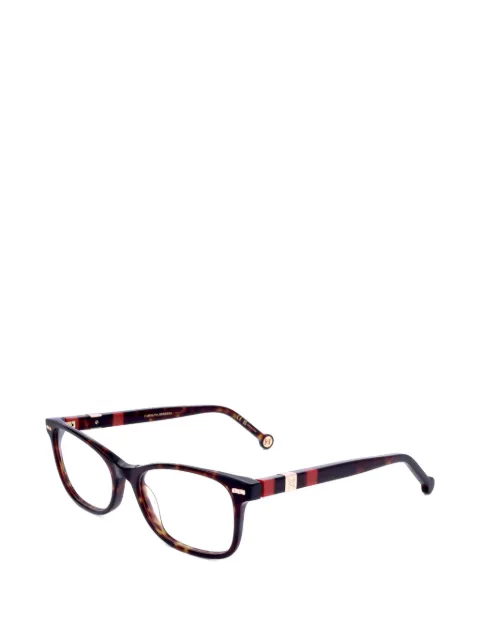 Carolina Herrera tortoiseshell-effect rectangle-frame glasses Brown HER0110O6354