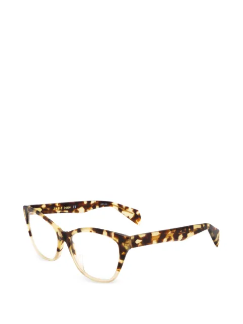 rag & bone tortoiseshell-effect cat-eye glasses Brown RNB303908654