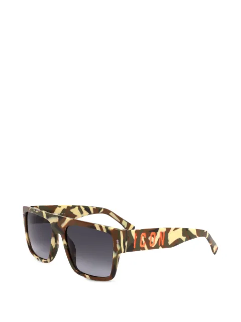DSQUARED2 EYEWEAR Icon camouflage square-frame sunglasses Brown ICON0003S06DB9O