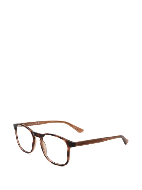 Calvin Klein tortoiseshell-effect square-frame glasses Brown CK2351724052
