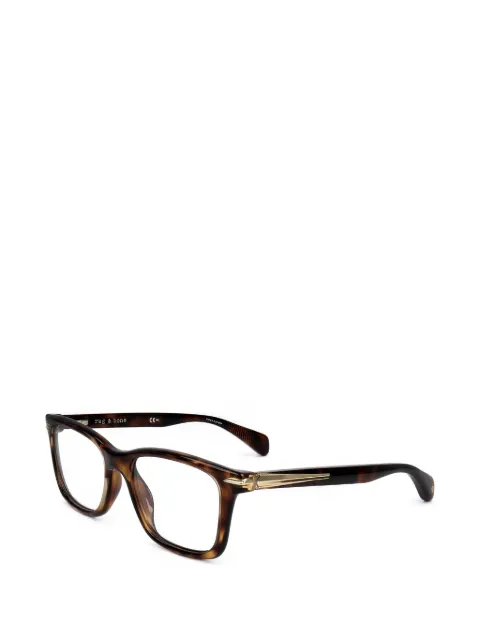 rag & bone tortoiseshell-effect rectangle-frame glasses Brown RNB7041G08654