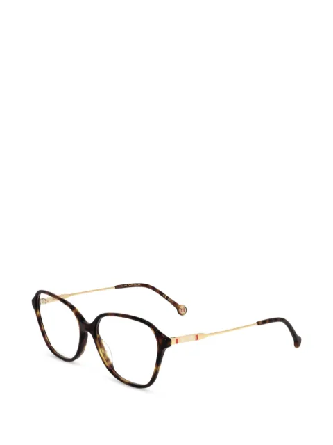 Carolina Herrera tortoiseshell-effect geometric-frame glasses Brown HER011708655