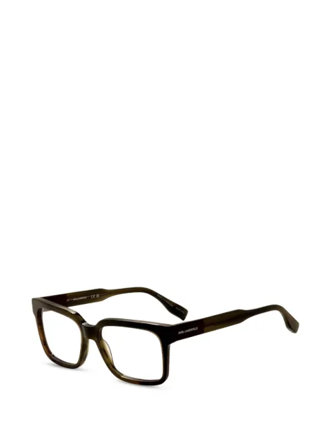 Karl Lagerfeld striped square-frame glasses Brown KL617326155