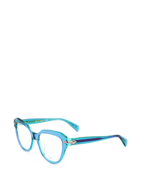 rag & bone geometric-frame glasses Blue RNB3073WOI50