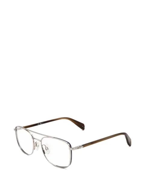 rag & bone double-bridge pilot-frame glasses Silver RNB7058G6LB54