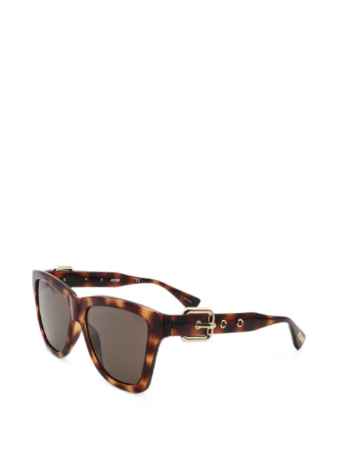 Moschino Eyewear buckle-detail tortoiseshell-effect sunglasses Brown MOS131S08654