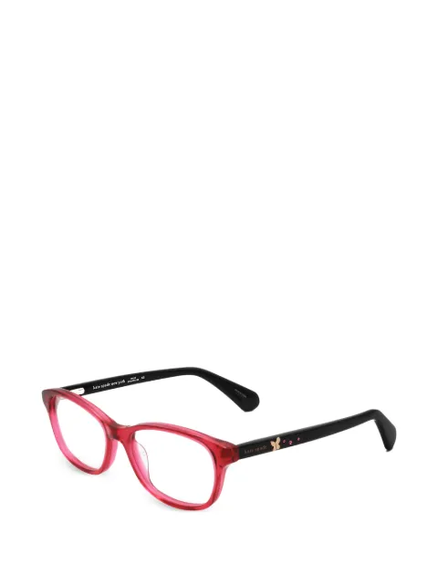 Kate Spade Emmi butterfly-detail square-frame glasses Red EMMI13048