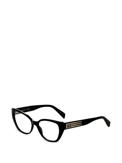 Karl Lagerfeld logo-plaque cat-eye glasses Black KL6151001