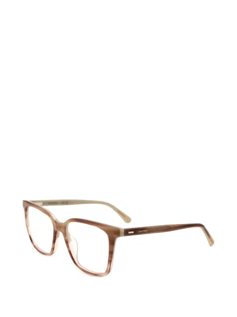 Calvin Klein tortoiseshell-effect square-frame glasses Neutrals CK22540