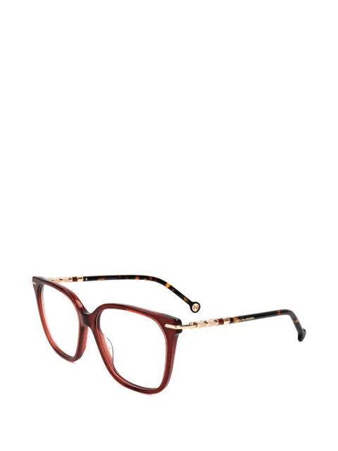 Carolina Herrera tortoiseshell-effect cat-eye glasses Red HER0094YDC54