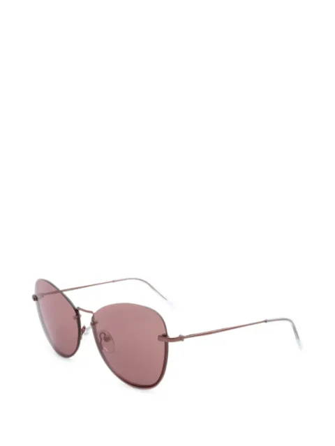 DKNY rimless pilot-frame sunglasses Brown DK100S60857