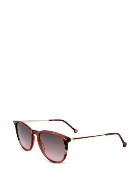 Carolina Herrera tortoiseshell-effect round-frame sunglasses Brown HER0184SYDC54