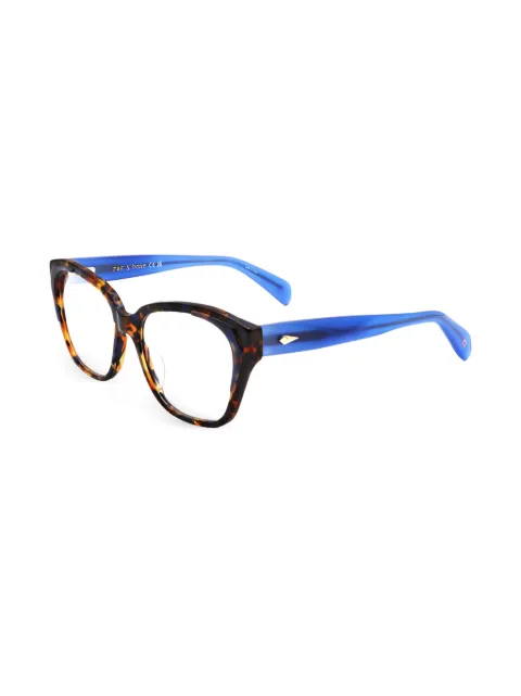 rag & bone tortoiseshell-effect squared-frame glasses Brown RNB3071