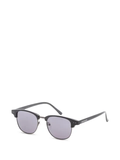 Calvin Klein logo-lettering round-frame sunglasses Black CK20314SN