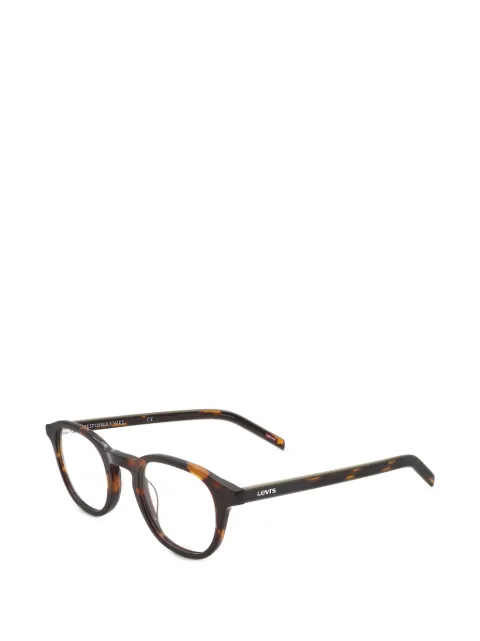 Levi's tortoiseshell-effect round-frame glasses Brown LV1029008624