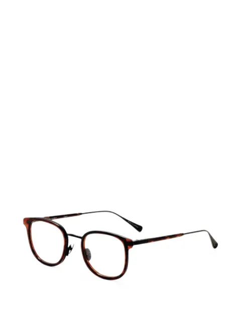 John Varvatos tortoiseshell-effect round-frame glasses Brown V410490BRO