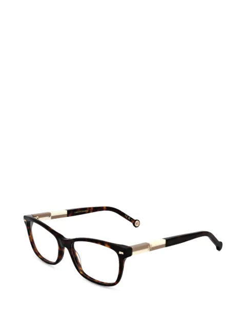 Carolina Herrera tortoiseshell-effect rectangle-frame glasses Brown HER0160XLT54