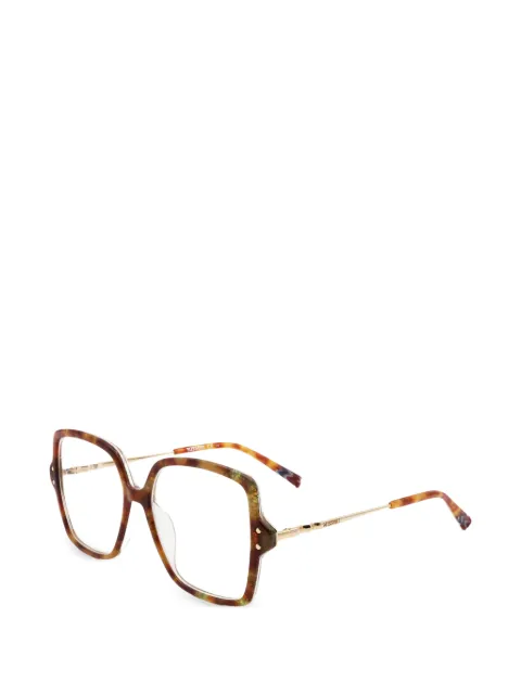 MISSONI EYEWEAR tortoiseshell-effect geometric-frame glasses Brown MIS00052NL53