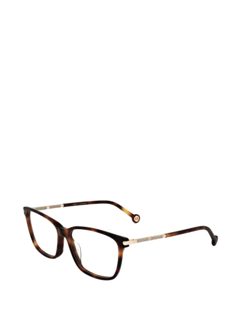 Carolina Herrera tortoiseshell-effect glitter-detail glasses Brown HER0199G